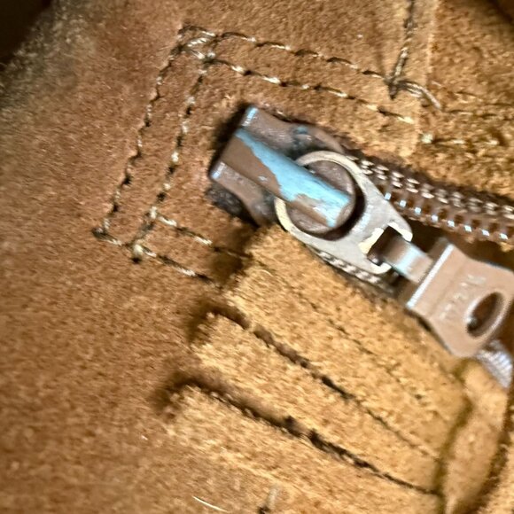 Minnetonka Suede Moccasins 3 Layer Fringe Mid Calf Boots Women's 4 Brown Boho - Picture 8 of 13